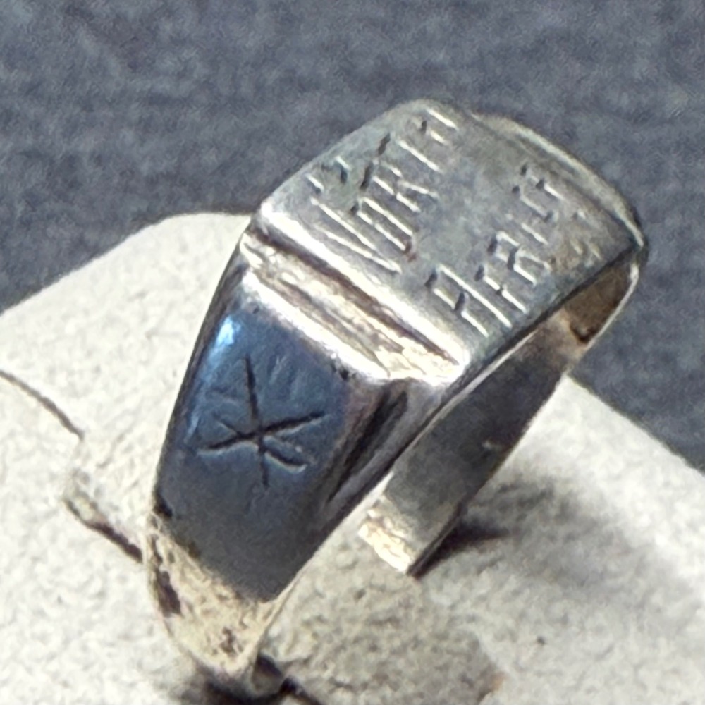 Ring Sterling Silver North Africa 1944 WWII Theater Made Size 9.25 - Picture 2 of 15